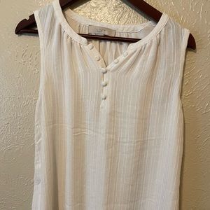 White LOFT knit sleeveless top